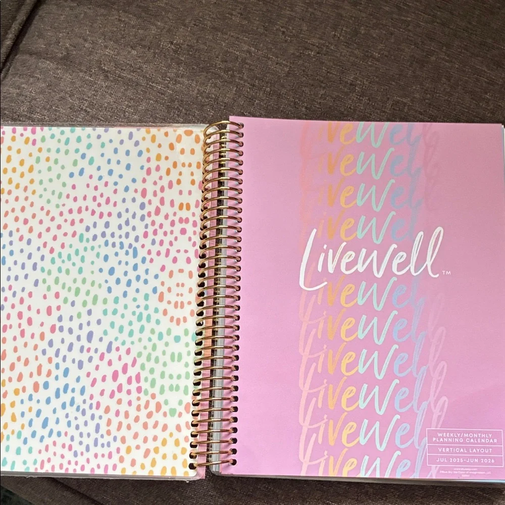 Blue Sky Vibrant Planner with Gold Spiral 2026